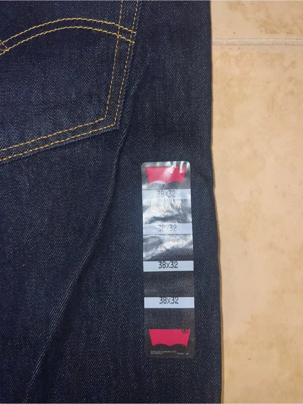 Levi's 505 Dark Blue Straight-Leg Men's Jeans 38x32